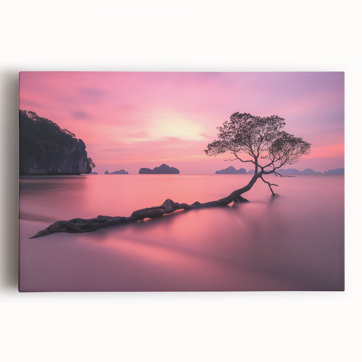 Tranquil Sunset Tree – Coastal Landscape & Nature Art Prints
