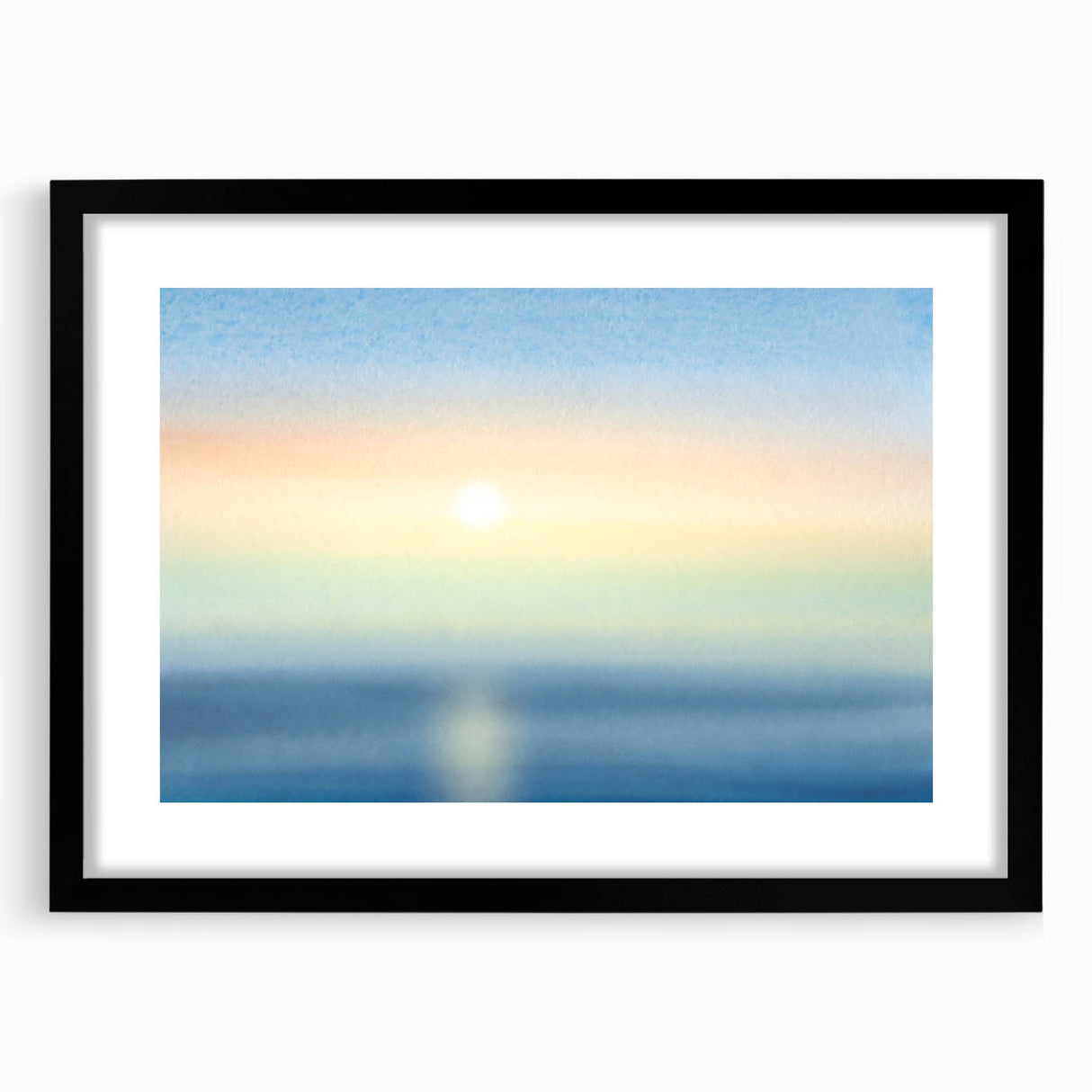 Black and White Minimalist Landscapes – Soft Coastal Horizon Glow