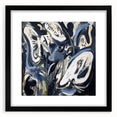 Abstract Art for Sale - Bold Black & Blue Contemporary Painting