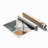 Abstract Canvas Wall Art – Contemporary Painting in Green & Beige