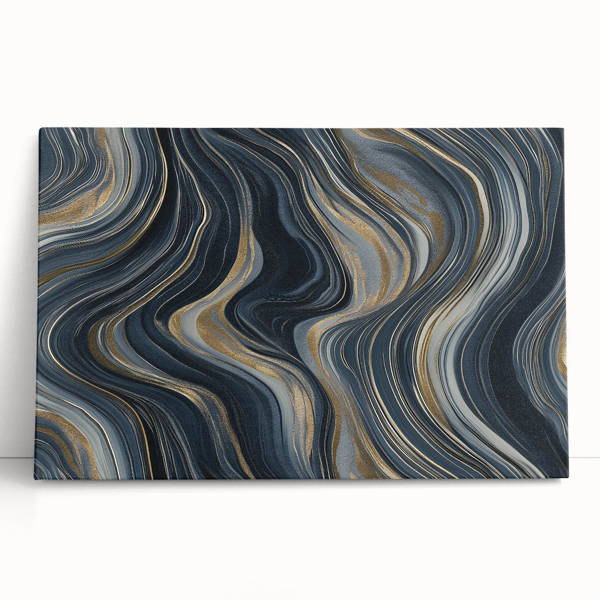 Modern Black and Gold Abstract Wall Art - Luxury Canvas Print