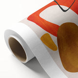 Abstract Wall Art – Moody Modern Canvas in Orange, Gold & Black