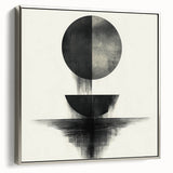 Black and White Geometric Wall Art - Minimalist Abstract Print