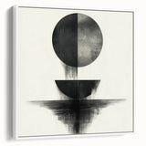 Black and White Geometric Wall Art - Minimalist Abstract Print