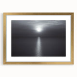 Modern Minimalist Landscape Prints – Monochrome Ocean Horizon