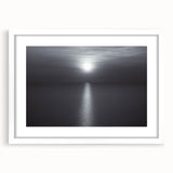 Modern Minimalist Landscape Prints – Monochrome Ocean Horizon