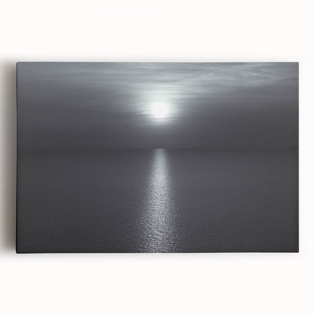 Modern Minimalist Landscape Prints – Monochrome Ocean Horizon