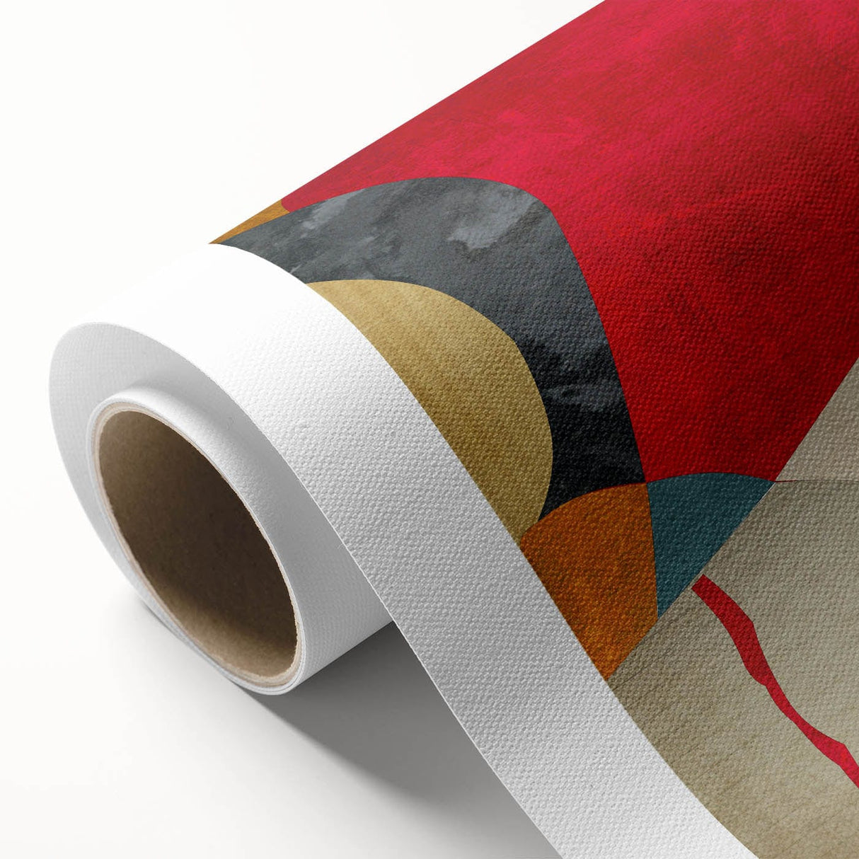 Modern Art Prints – Large Abstract Wall Art in Red, Gold & Teal