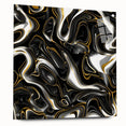 Luxury Black and Gold Abstract Art - Modern Swirl Canvas Print