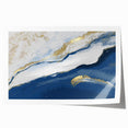 Earthen Harmony Abstracts – Navy Blue and Gold Modern Wall Art