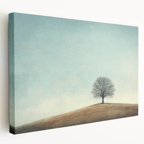 Solitary Tree on Hill - Fine Art Photography Canvas Prints