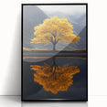 Golden Tree Reflection – Majestic Nature Art Print