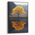 Golden Tree Reflection – Majestic Nature Art Print