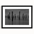 Contemporary Minimalist Nature Art – Pier Posts in Silent Water