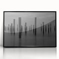 Contemporary Minimalist Nature Art – Pier Posts in Silent Water