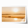Minimalist Mountain Wall Art – Sunrise Over Misty Golden Valley