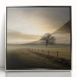 Misty Countryside Tree - Fine Art Photography Framed Prints