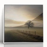 Misty Countryside Tree - Fine Art Photography Framed Prints