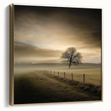 Misty Countryside Tree - Fine Art Photography Framed Prints