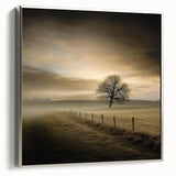 Misty Countryside Tree - Fine Art Photography Framed Prints