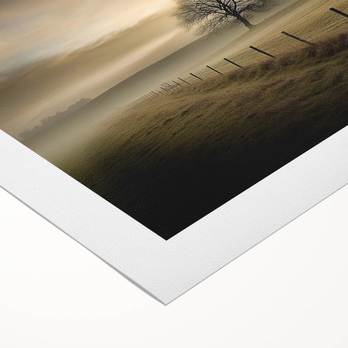 Misty Countryside Tree - Fine Art Photography Framed Prints