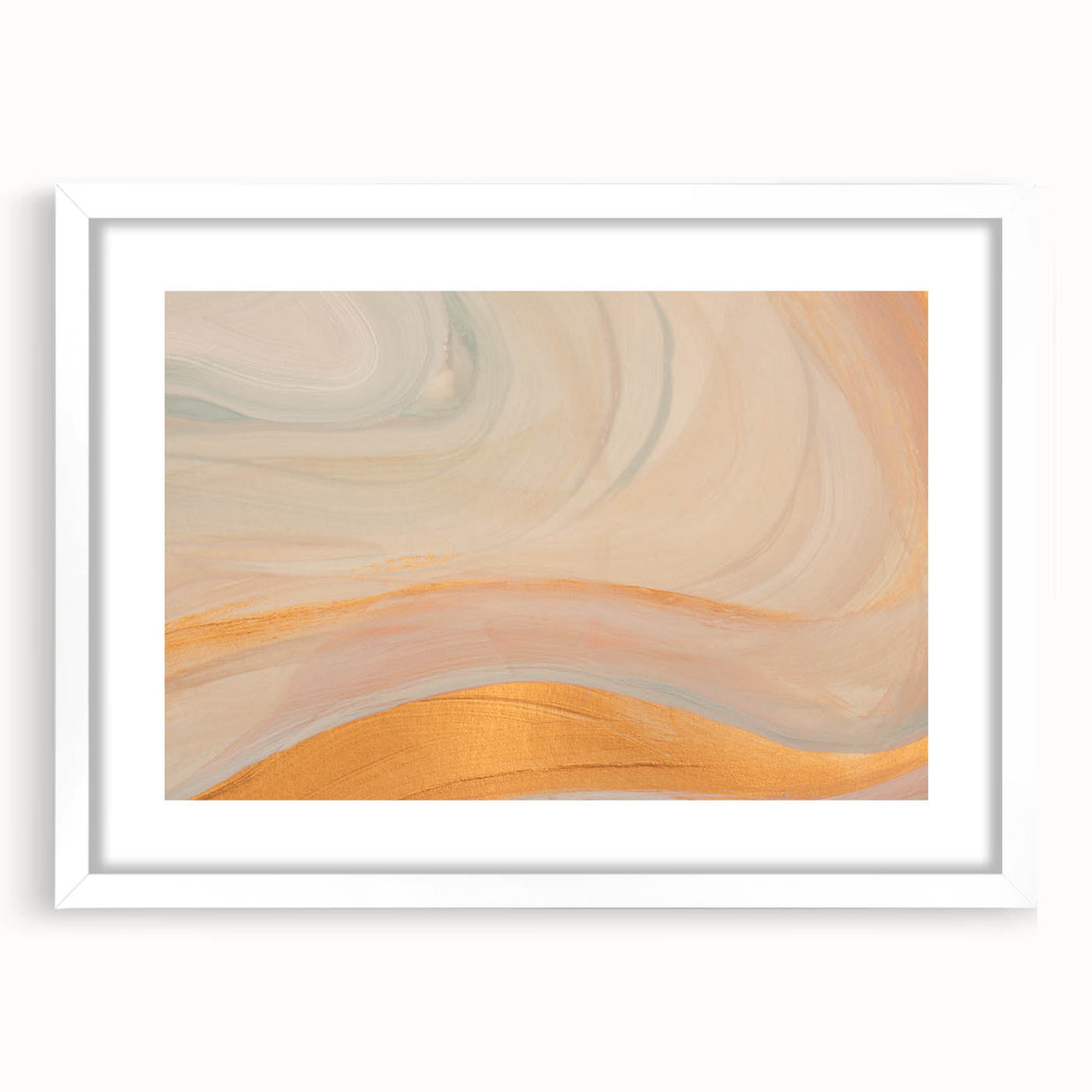Peaceful Scenery Framed Art – Elegant Abstract Landscape Print
