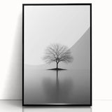 Minimalist Black & White Tree – Elegant Nature Art Print