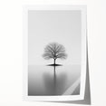 Minimalist Black & White Tree – Elegant Nature Art Print
