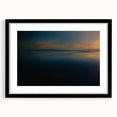 Minimalist Coastal Landscape Art – Dark Ocean Glow at Sunset