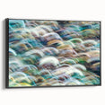 Aqua Resonance – Abstract Fluid Canvas Art with Teal and Gold