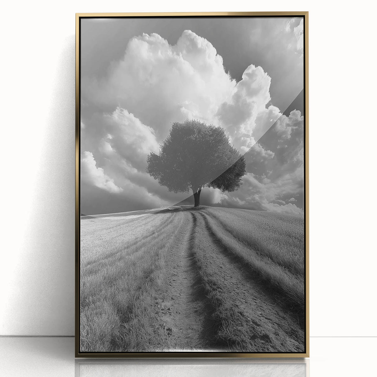 Dramatic Lone Tree - Fine Art Photography Metal Prints
