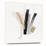 Abstract Geometric Framed Art – Minimalist Wall Decor in Black & Gold