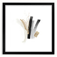 Abstract Geometric Framed Art – Minimalist Wall Decor in Black & Gold