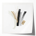 Abstract Geometric Framed Art – Minimalist Wall Decor in Black & Gold