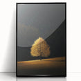 Golden Tree in Spotlight – Majestic Nature Art Print