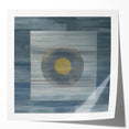 Modern Abstract Wall Art - Blue & Gold Geometric Canvas Print