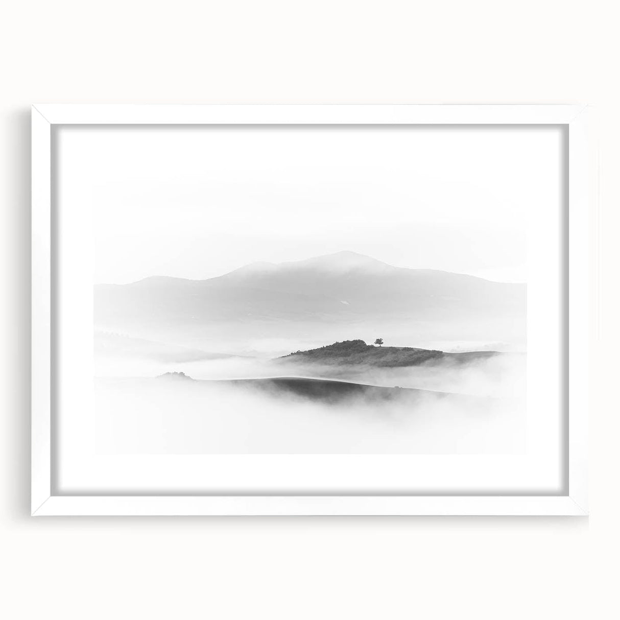 Abstract Canvas Wall Art – Modern Black & White Landscape Print