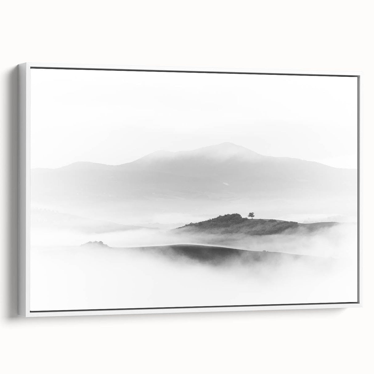 Abstract Canvas Wall Art – Modern Black & White Landscape Print