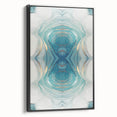 Fluid Acrylic Wall Decor – Oceanic Teal Modern Fluid Art Prints