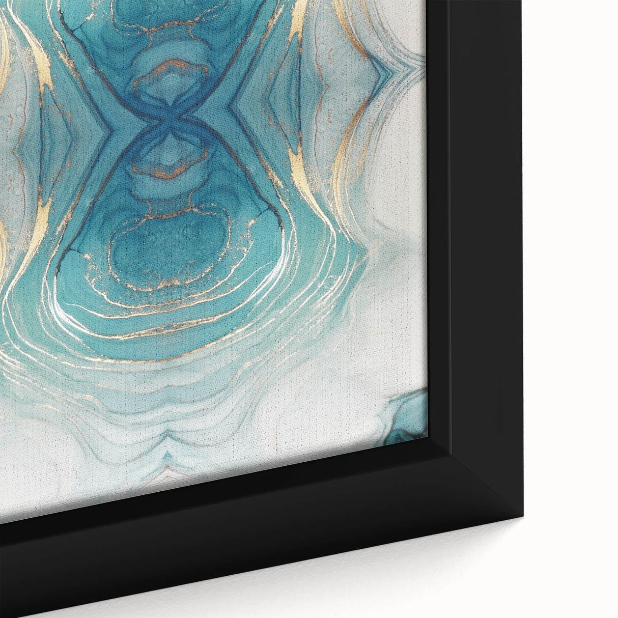 Fluid Acrylic Wall Decor – Oceanic Teal Modern Fluid Art Prints