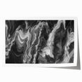 Black and White Fluid Abstract Art - Modern Swirl Canvas Print