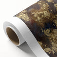 Modern Abstract Paintings – Moody Gold & Brown Metallic Canvas