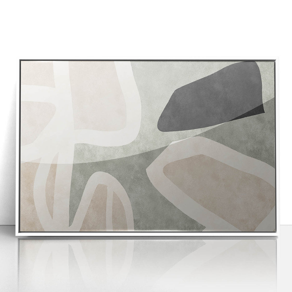 Earthen Harmony Abstracts – Modern Neutral Abstract Canvas Wall Art