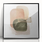 Geometric Minimalist Abstract Wall Art – Modern Earth Tone Design