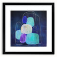 Minimalist Wall Décor - Teal & Purple Geometric Abstract Print