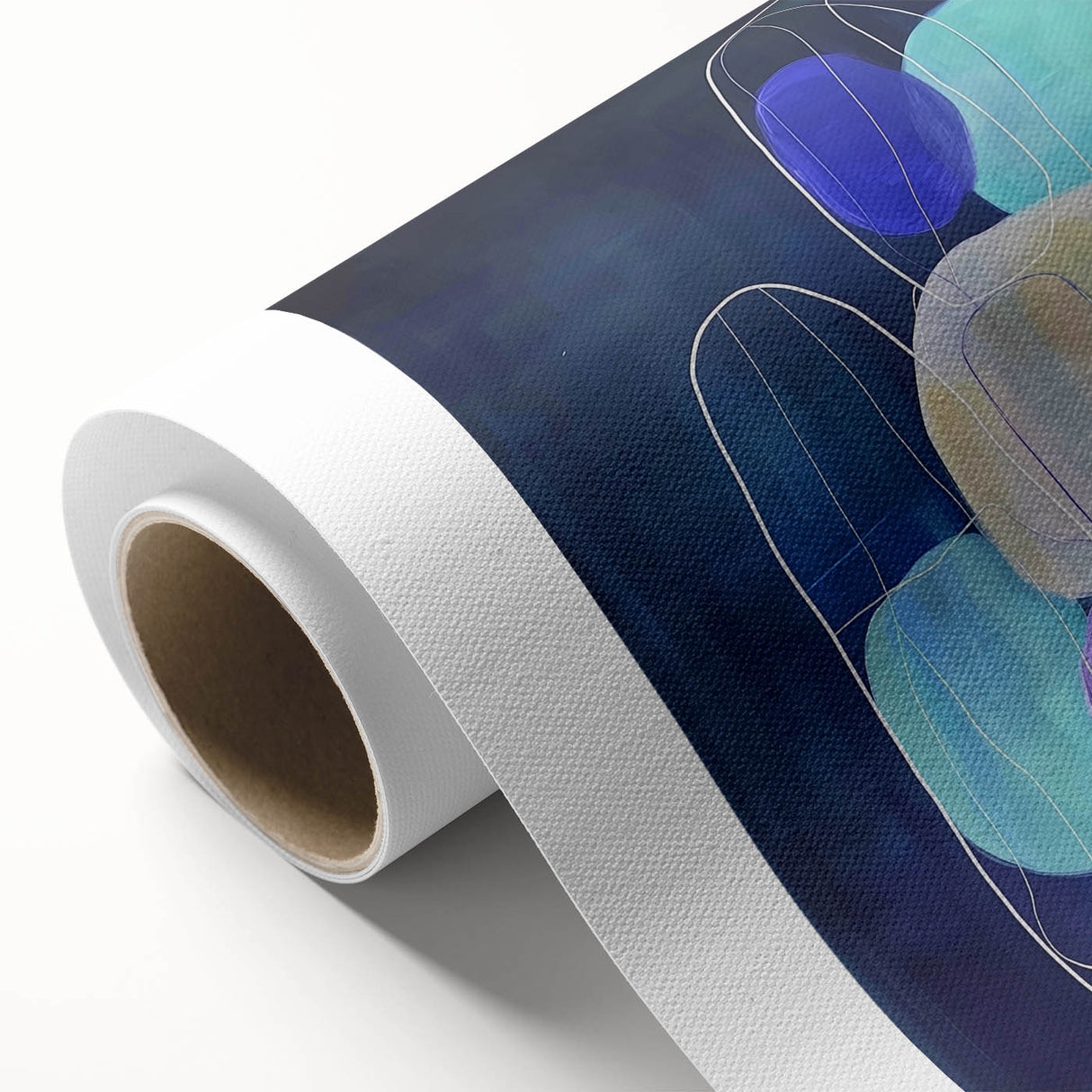 Minimalist Wall Décor - Teal & Purple Geometric Abstract Print
