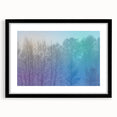 Abstract Minimalist Landscape Paintings – Lavender Misty Forest