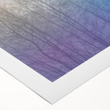 Abstract Minimalist Landscape Paintings – Lavender Misty Forest