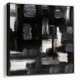 Urban Essence Blocks – Minimalist Black & White Abstract Wall Art