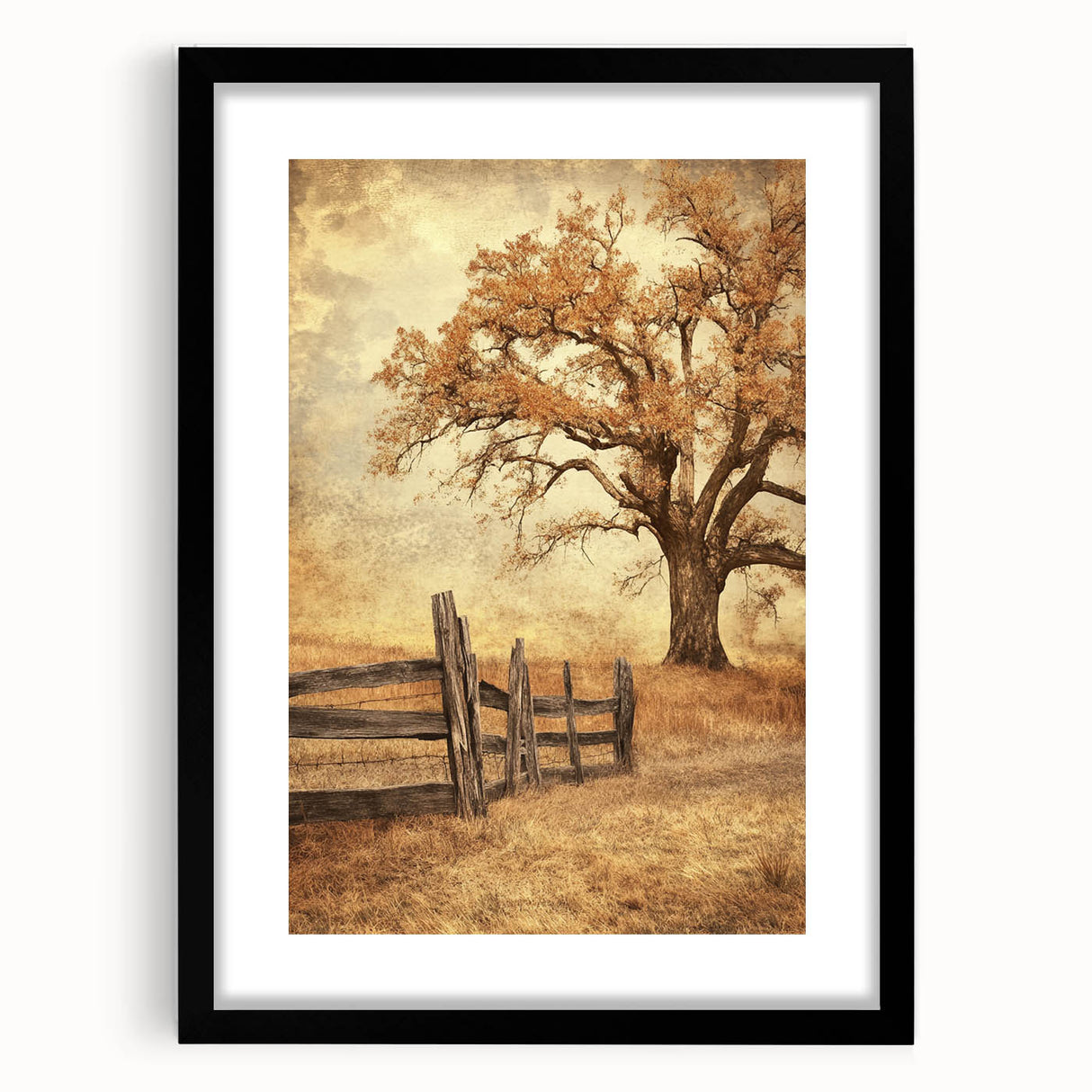 Rustic Autumn Tree - Fine Art Photography Framed Prints